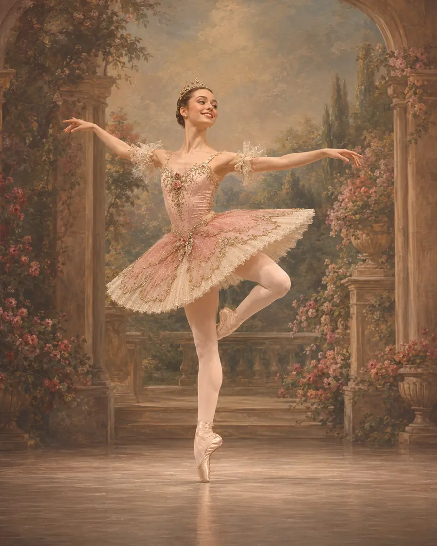 Aurora · Act I ballet variation illustration