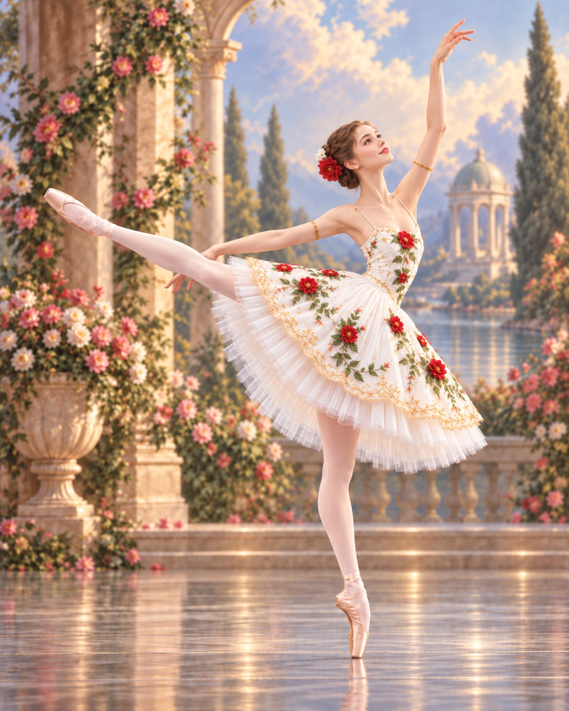 Flora Variation ballet variation illustration