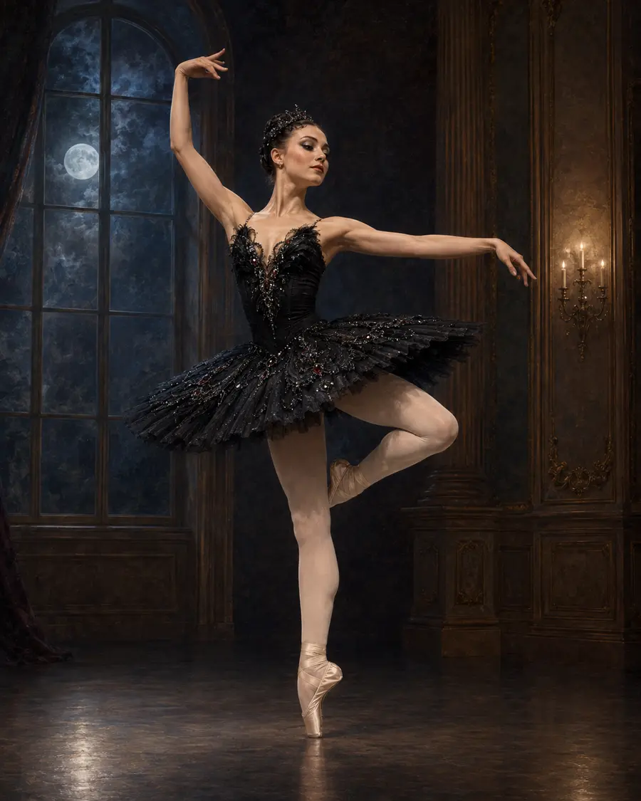 Odile · Act III ballet variation illustration