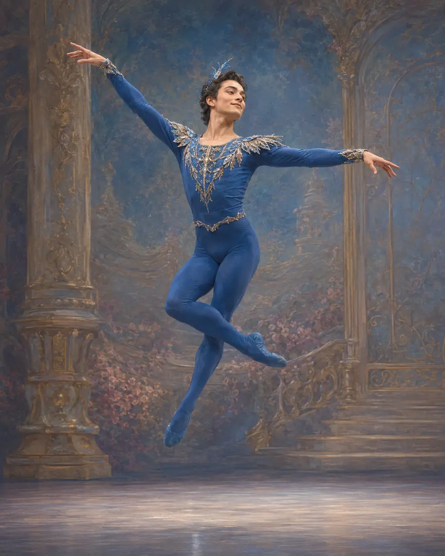 Bluebird · Male ballet variation illustration