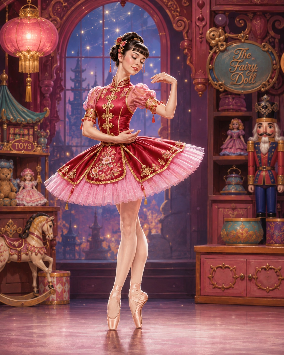 Chinese Doll ballet variation illustration