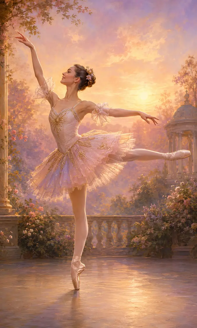 Dawn Variation ballet variation illustration