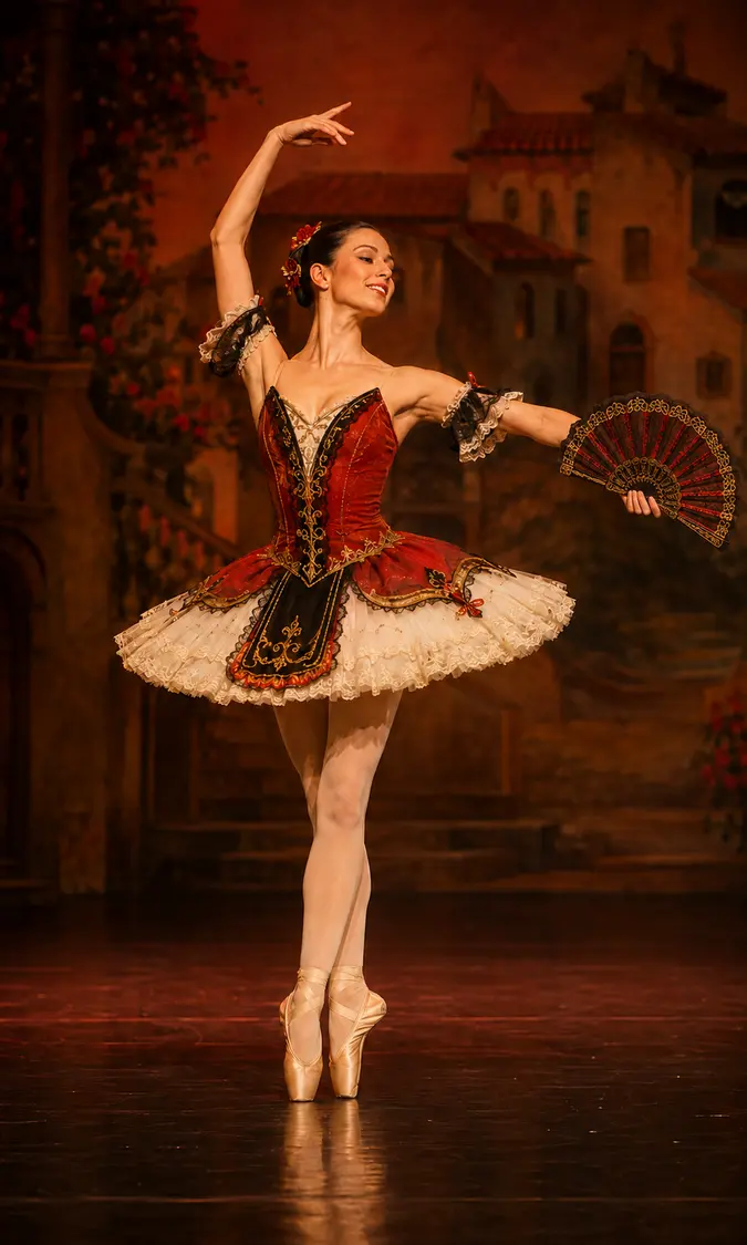 Spanish Dance Variation ballet variation illustration