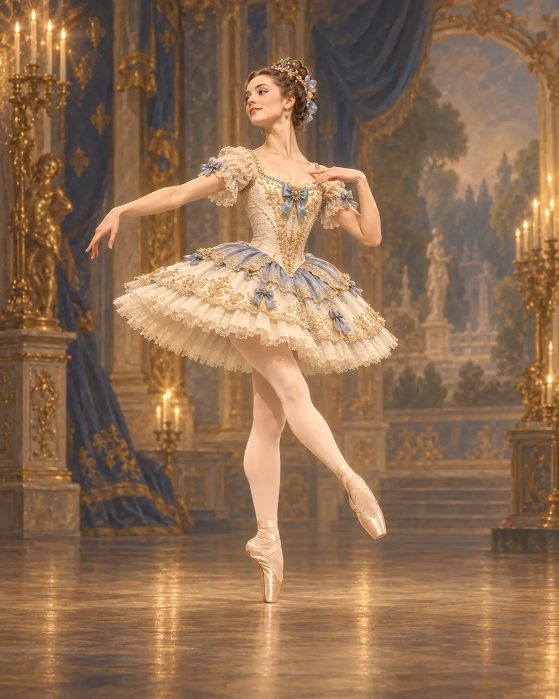 Mireille de Poitiers · Gavotte Variation ballet variation illustration