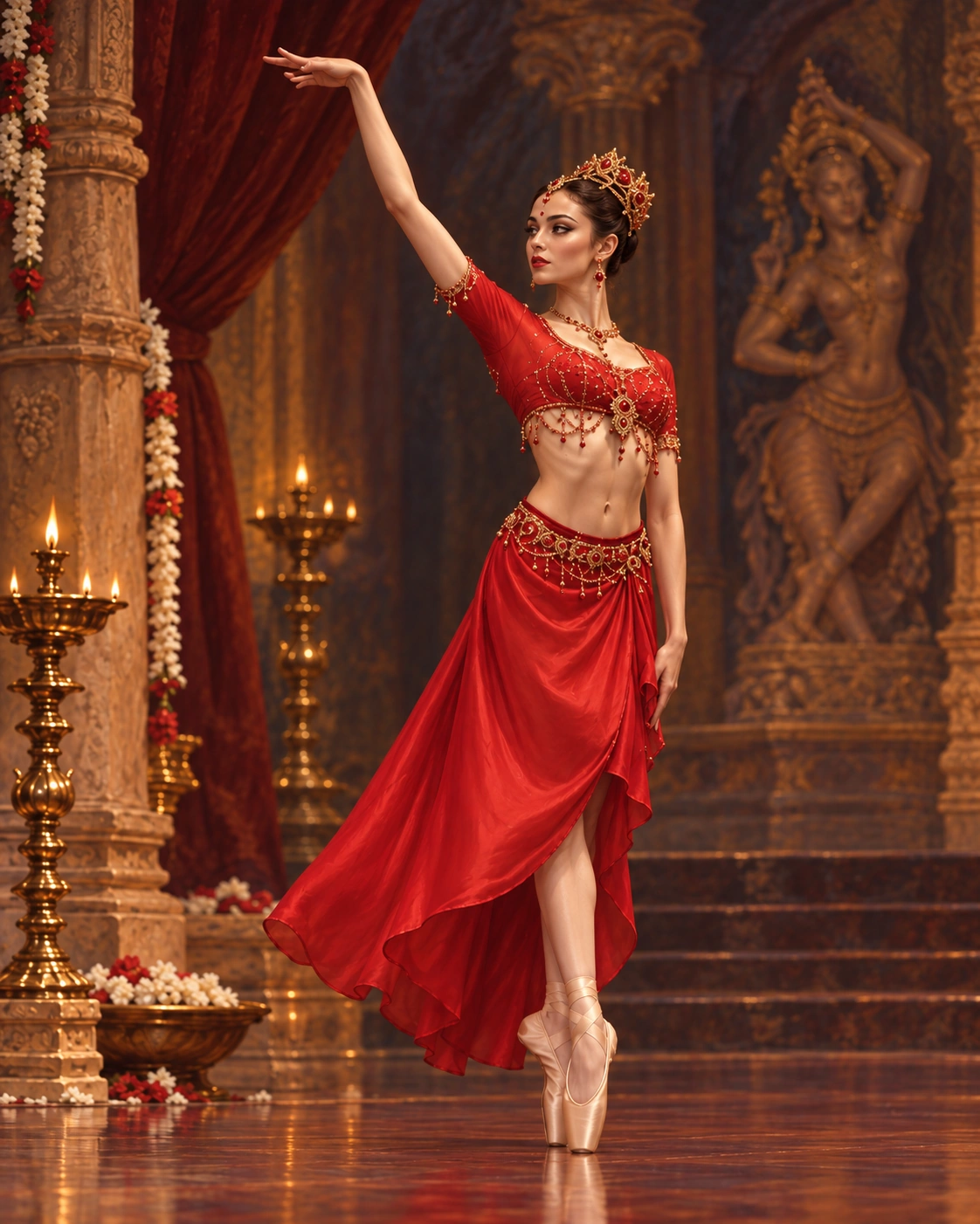 Gamzatti Temple Variation ballet variation illustration