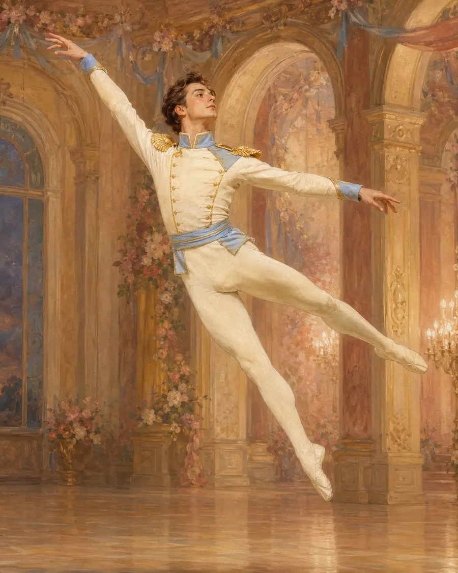 Graduation Ball · Male Variation ballet variation illustration