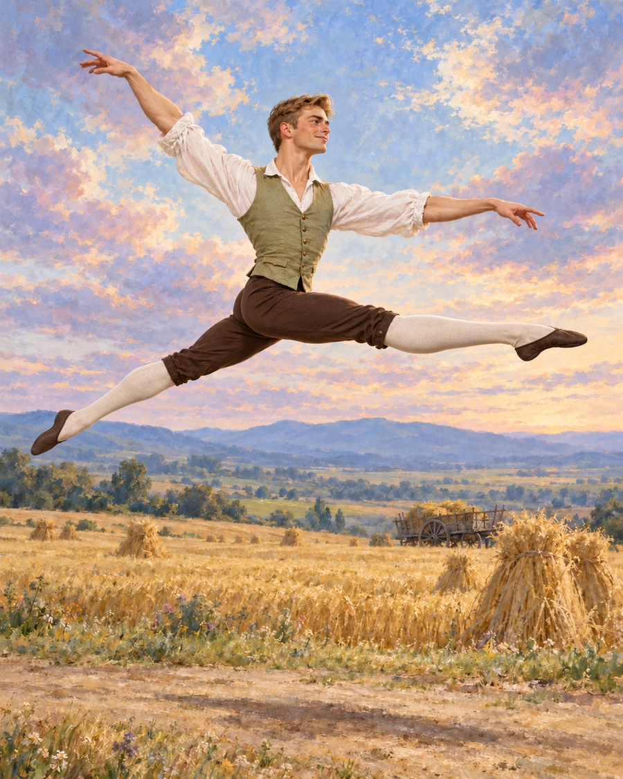 Colas · Act I Variation ballet variation illustration
