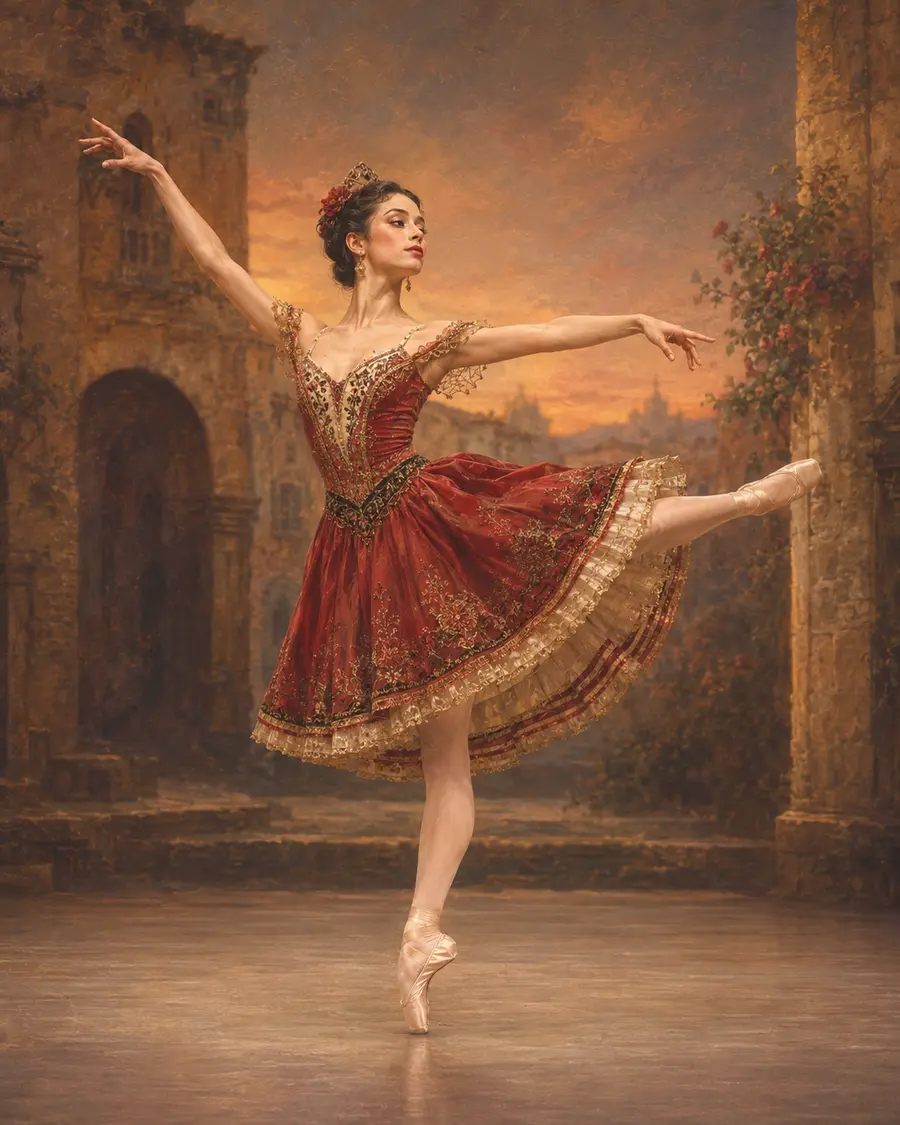 Laurencia ballet variation illustration