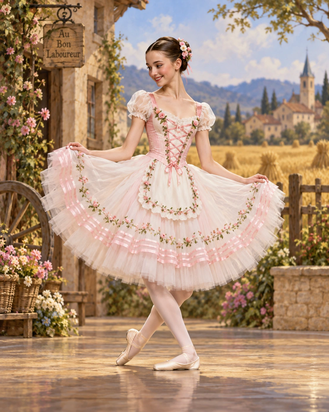 Lise · Act I Variation — Hertel/Gorsky tradition ballet variation illustration