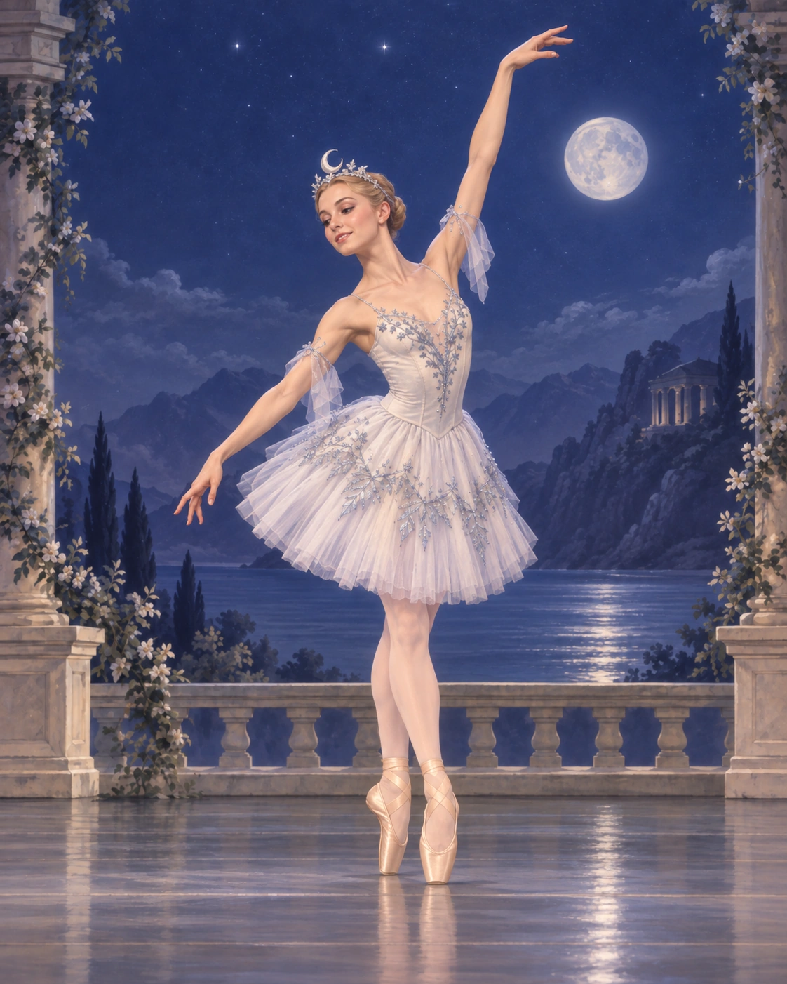 Moon Variation ballet variation illustration