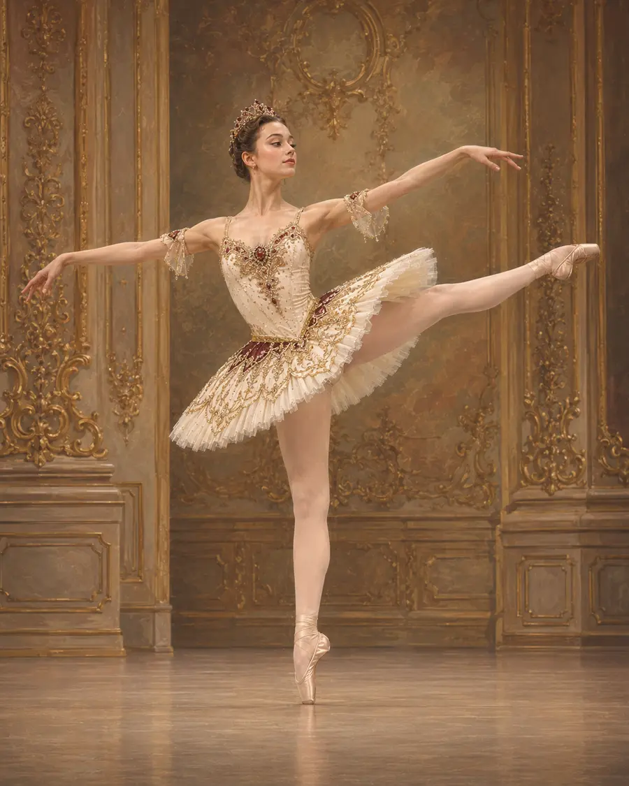 Paquita Étoile ballet variation illustration