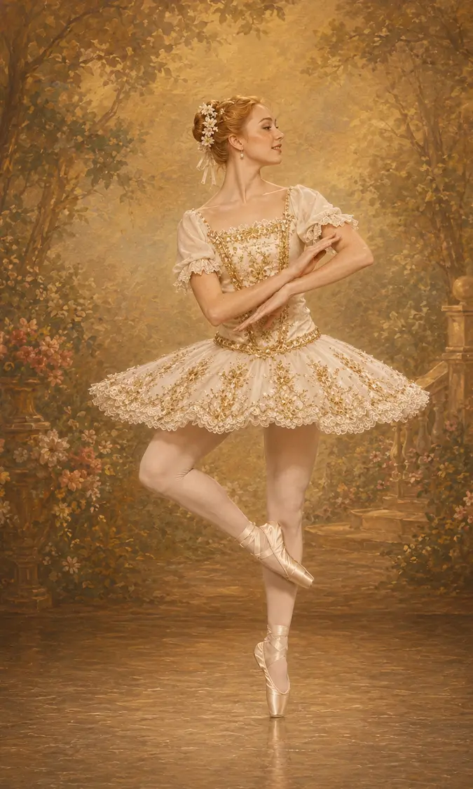 Swanhilda Wedding Variation ballet variation illustration